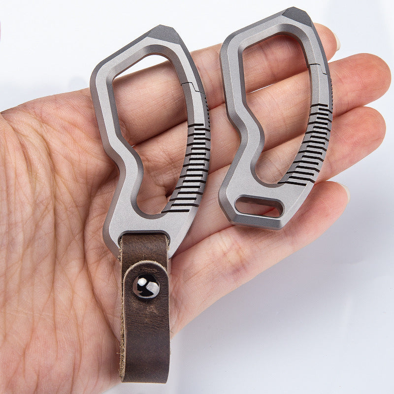 Titanium Alloy Keychain Rings Buckle for Hanging Ornament-3