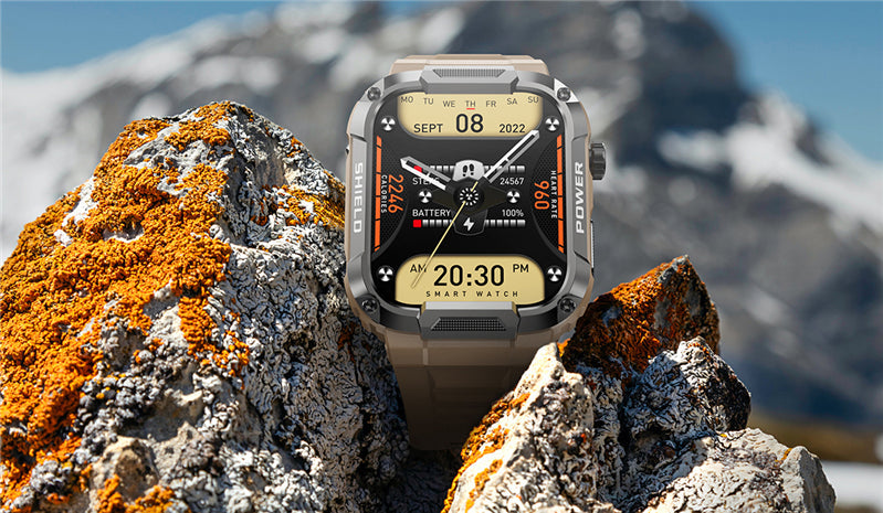 Military Smart Watch, 1.85-Inch Touch Screen Tactical Smartwatch with Text and Call, Heart Rate, Blood Oxygen, and Activity Trackers-3