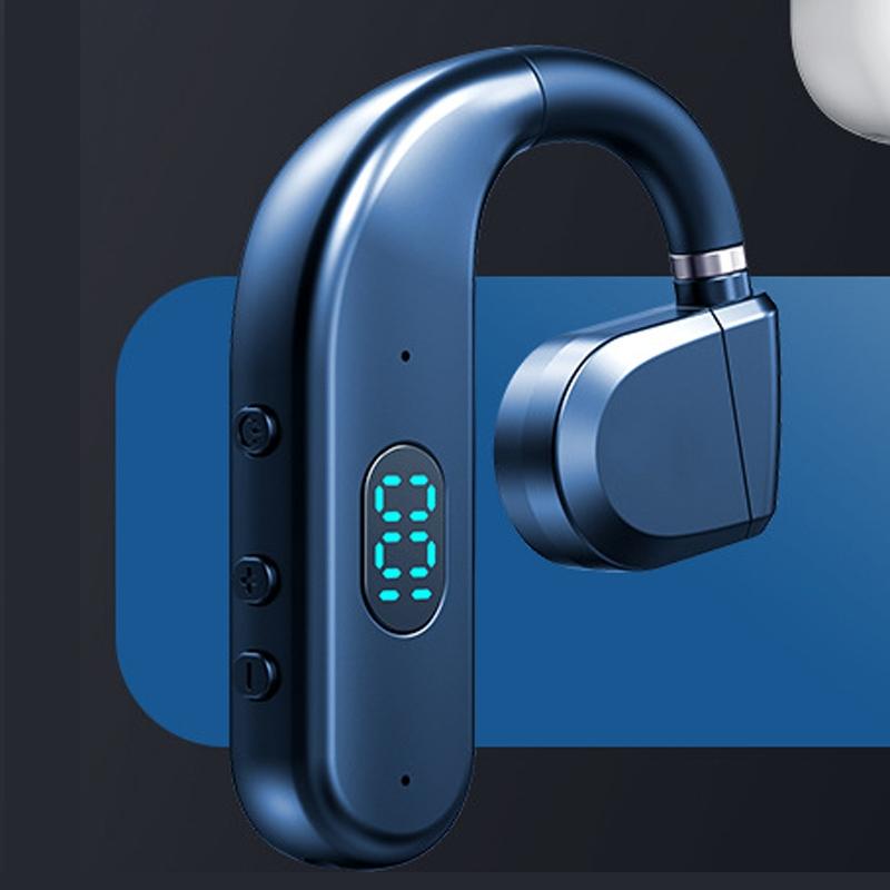 NNEDSZ Wireless Bluetooth Headphone With Digital Display - Black - Midnight Blue-0