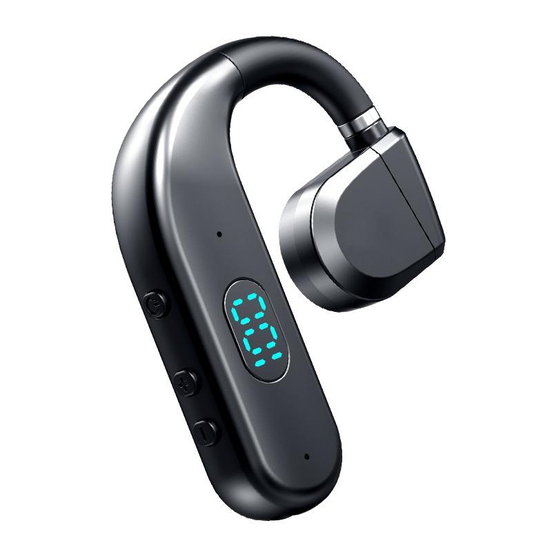NNEDSZ Wireless Bluetooth Headphone With Digital Display - Black - Midnight Blue-2