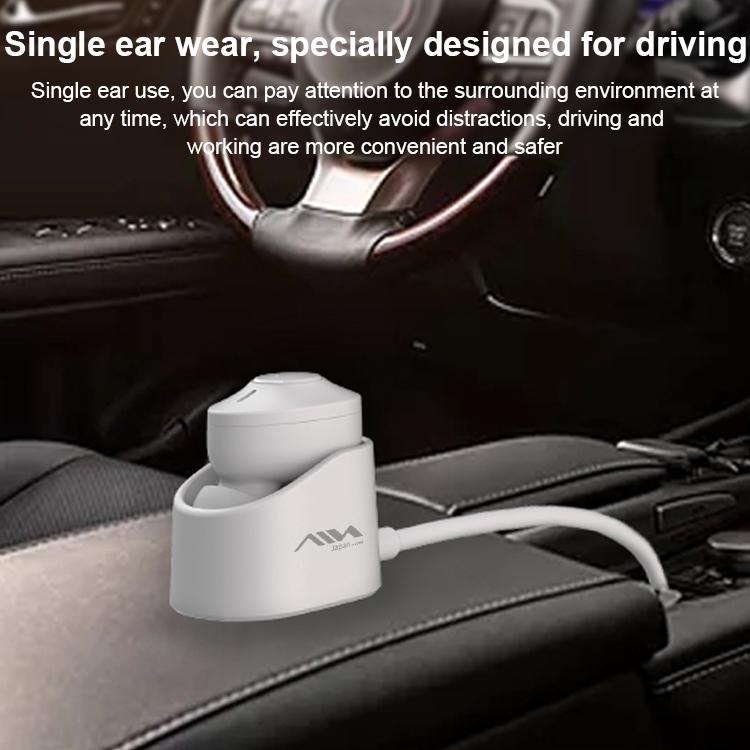 NNEDSZ Wireless Bluetooth Earphone With Charging Box - Single - White-4