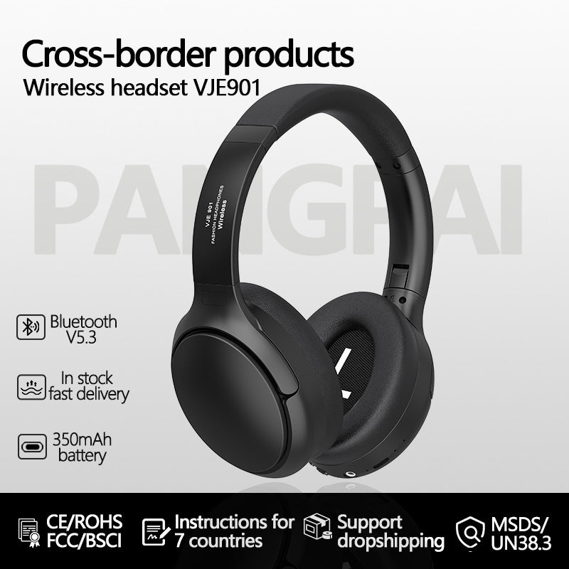 NNEDSZ Sliver VJE901 Wireless Bluetooth Over-Ear Headphones with Active Noise Cancelling-1