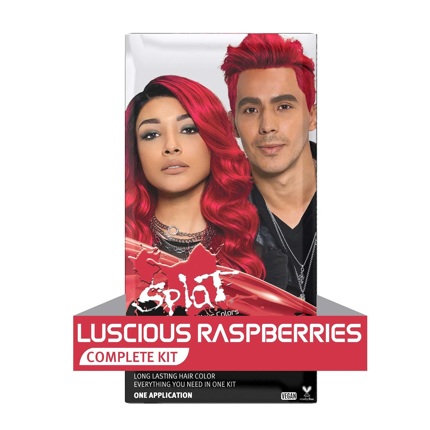 (3 Pack) Luscious Raspberries Red Unisex Hair Color Kit, Semi-Permanent Dye