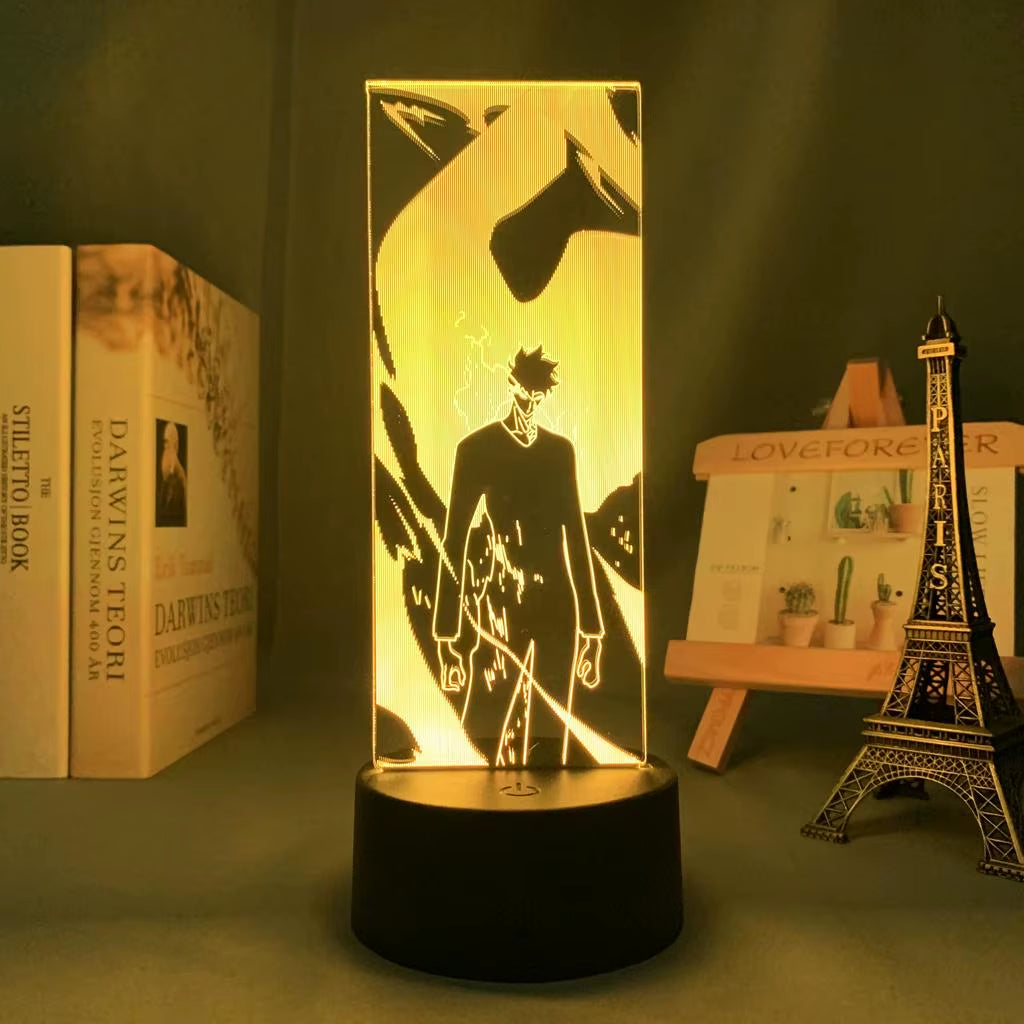 Anime Led Light Solo Leveling Acrylic Glowing Stand Sung Jin Woo Action Figure for Kids Boys Bedroom Decor Manga Gifts all good