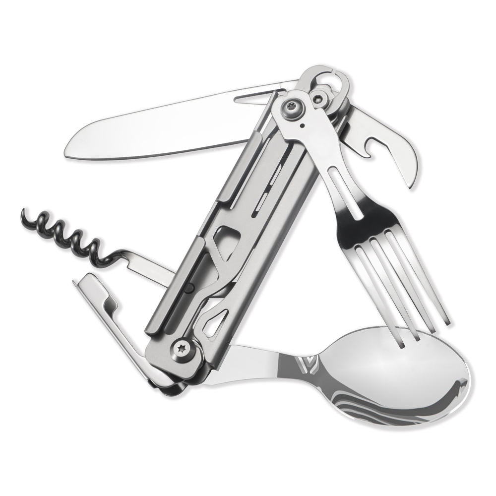 Outdoor Camping Spoon Fork Knife Utensils Multi Functional Spork Spoon Knife Forks-1