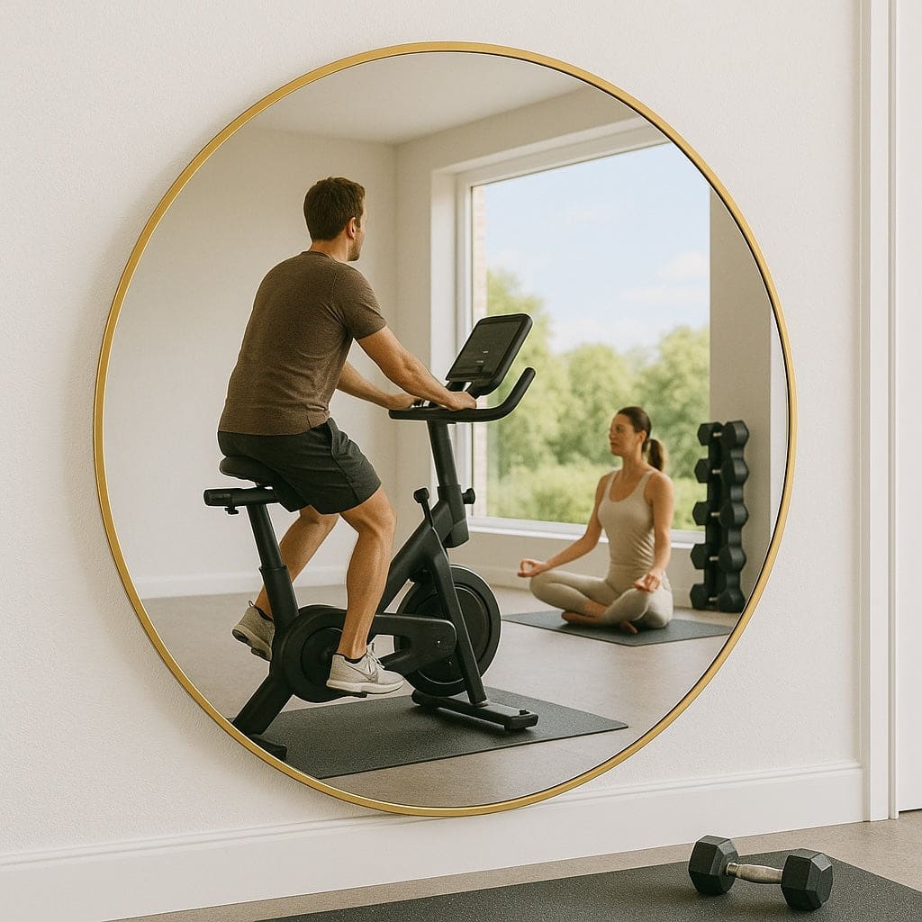 Rei - XXL Round Gold Metal Circle Mirror - 180cm x 180cm-3