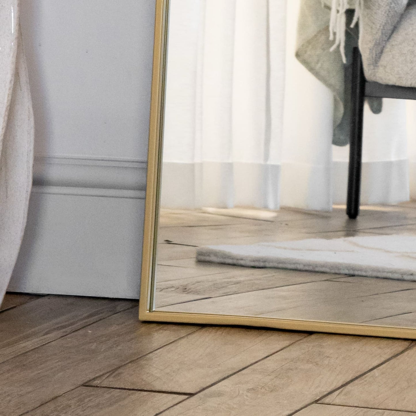 Yoko - Gold Metal Gentle Arch Mirror - 150cm x 60cm-1