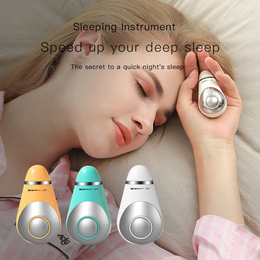 Compact Handheld Sleep Aid Device - Relaxation Tool for Improved Sleep, Mood & Focus, Adjustable Massage Intensity, Portable & Easy to Carry-0