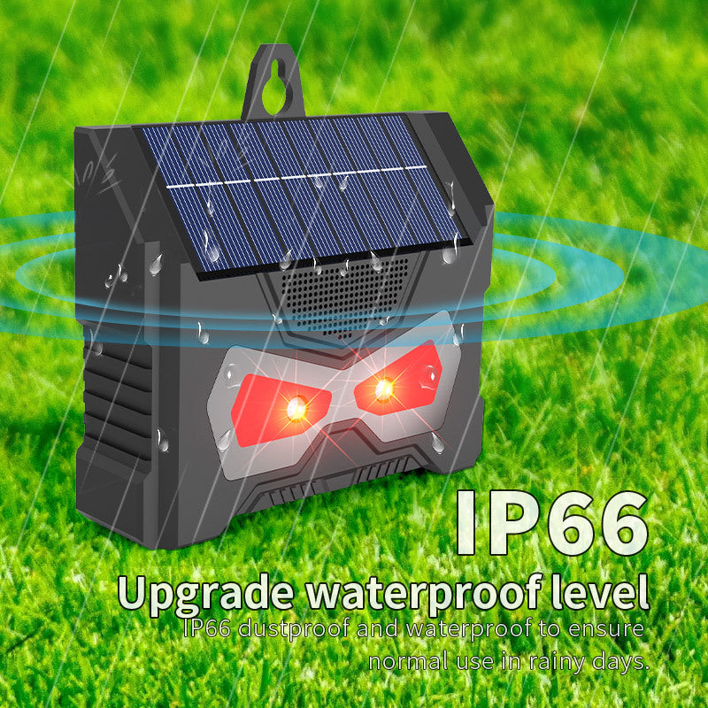 Solar Animal Repeller 2024 Upgraded Predator Nocturnal Animal Repellent, Red Led Light Control Outdoor Deterrent Coyote Raccoon Deer Fox Skunk Squirrel for Garden Yard Farm Chicken Coop-2