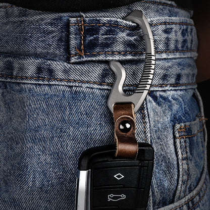 Titanium Alloy Keychain Rings Buckle for Hanging Ornament-2