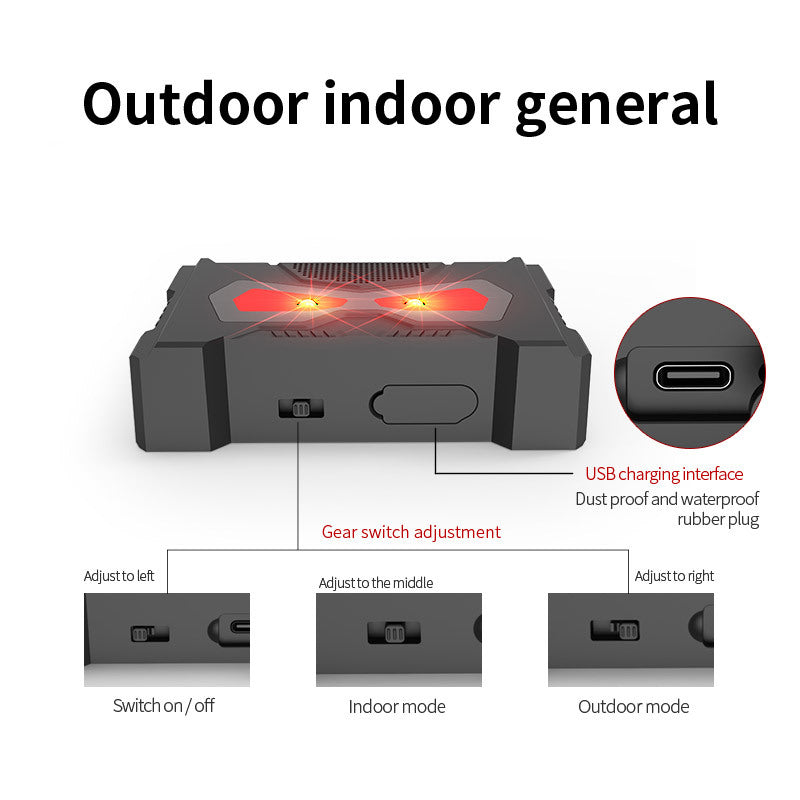 Solar Animal Repeller 2024 Upgraded Predator Nocturnal Animal Repellent, Red Led Light Control Outdoor Deterrent Coyote Raccoon Deer Fox Skunk Squirrel for Garden Yard Farm Chicken Coop-3