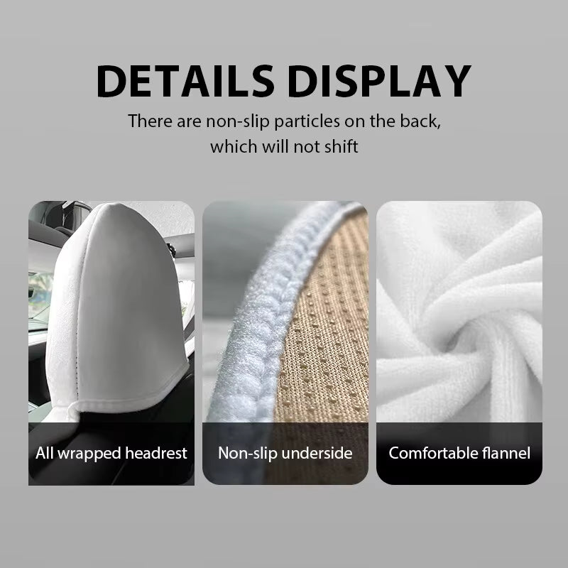 For Tesla Model 3 /Y High Quality Flannel Upholstered Seat Cover Snug Warm Cushion Car Modified Interior Decorate Accessories all good