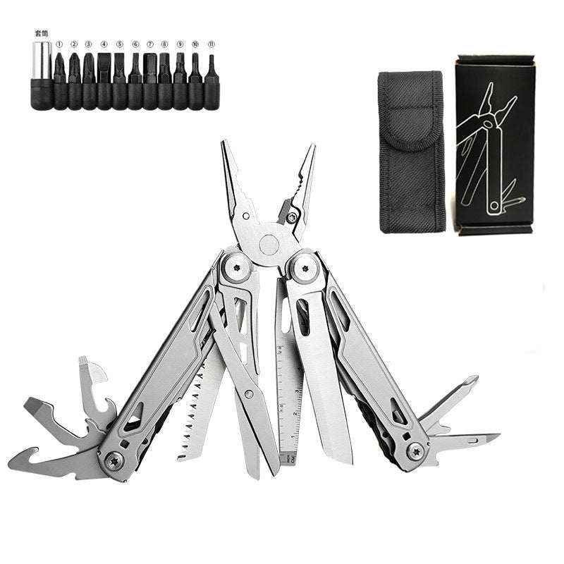 Foldable Multitools with Scissors and Screwdriver Stainless Steel Multi Tool Pliers with Replaceable Wire Cutters and Saw-4