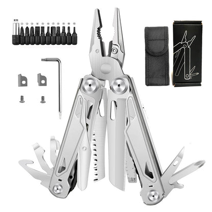 Foldable Multitools with Scissors and Screwdriver Stainless Steel Multi Tool Pliers with Replaceable Wire Cutters and Saw-7