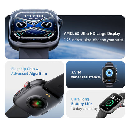 Smart Watch for Women, 1.95'' AMOLED Ultra-Clear Screen Activity Trackers with Heart Rate/Sleep/SpO2 Monitor, Smartwatch for iPhone/Samsung/Android-2