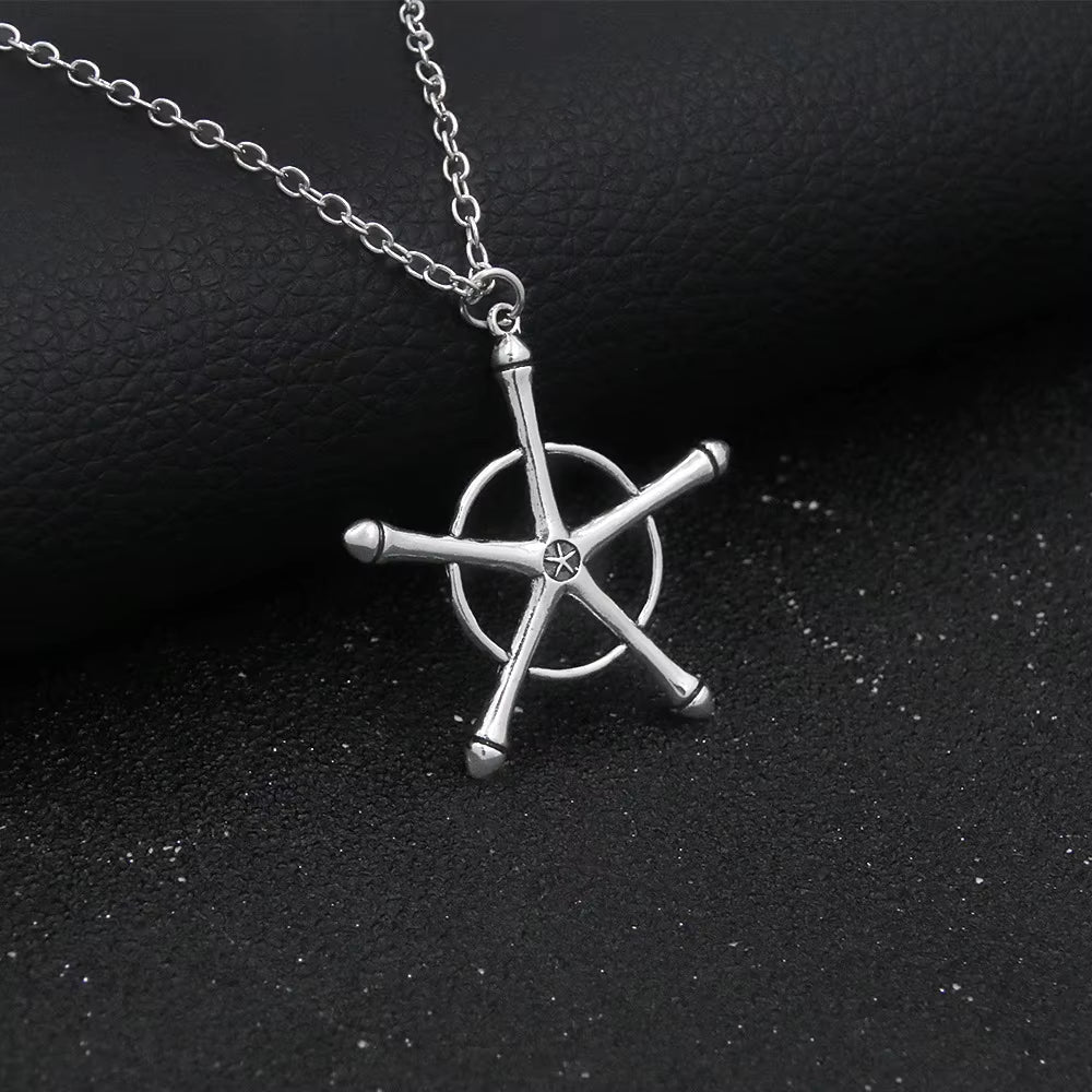Uryuu Quincy Cross Pendant Necklace - Ichigo Soul Reaper Badge Necklace - Anime Cosplay Gifts for Fan Kids Girls Teens Women Men all good