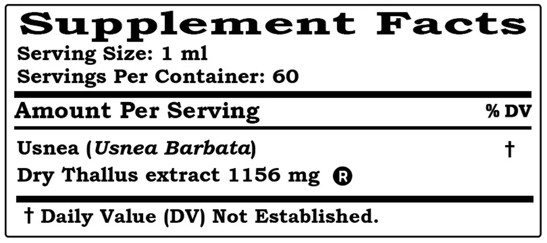 Usnea (Usnea Barbata) Dry Thallus ALCOHOL-FREE Liquid Extract. Expertly Extracted by Trusted Hawaiipharm Brand. Absolutely Natural. Proudly Made in USA. Glycerite 2 Fl.Oz