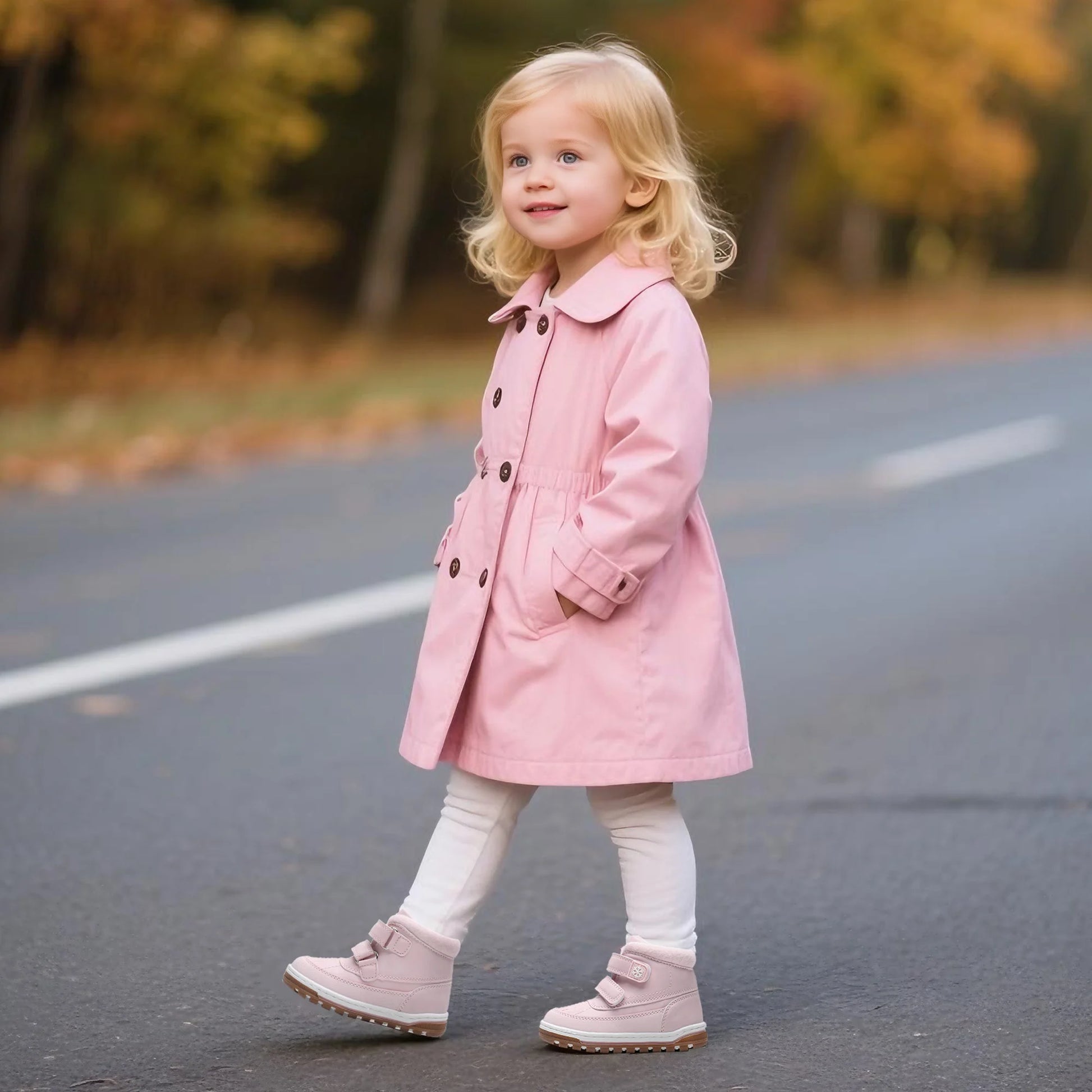 Girls Boots Toddler Girls Fall Winter Boots Outdoor with Hook and Loop (Toddler/Little Kid)