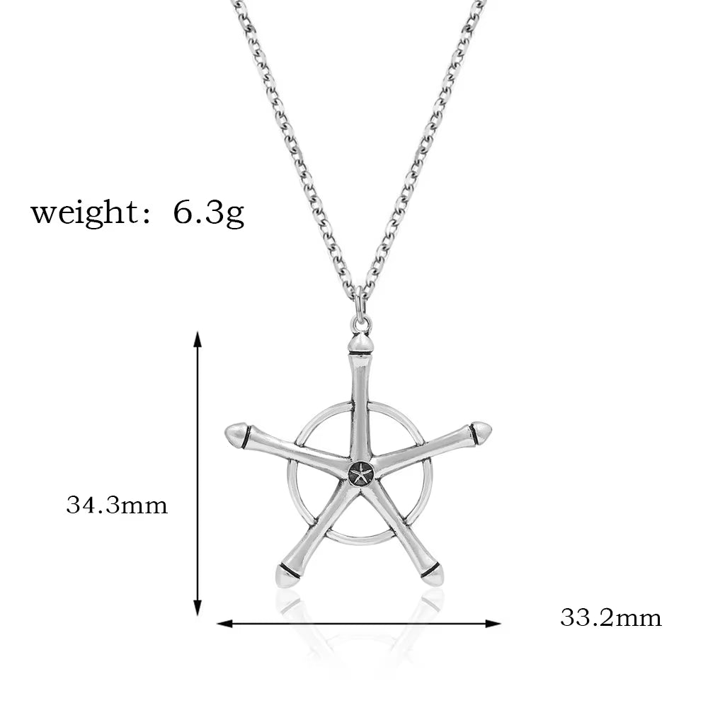Uryuu Quincy Cross Pendant Necklace - Ichigo Soul Reaper Badge Necklace - Anime Cosplay Gifts for Fan Kids Girls Teens Women Men all good