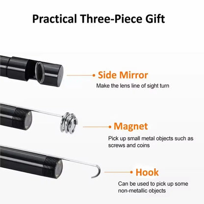 7.0MM TYPE-C Endoscope Camera IP67 Waterproof 6 Leds Adjustable USB Android Flexible Inspection Borescope Cameras for Phone PC all good