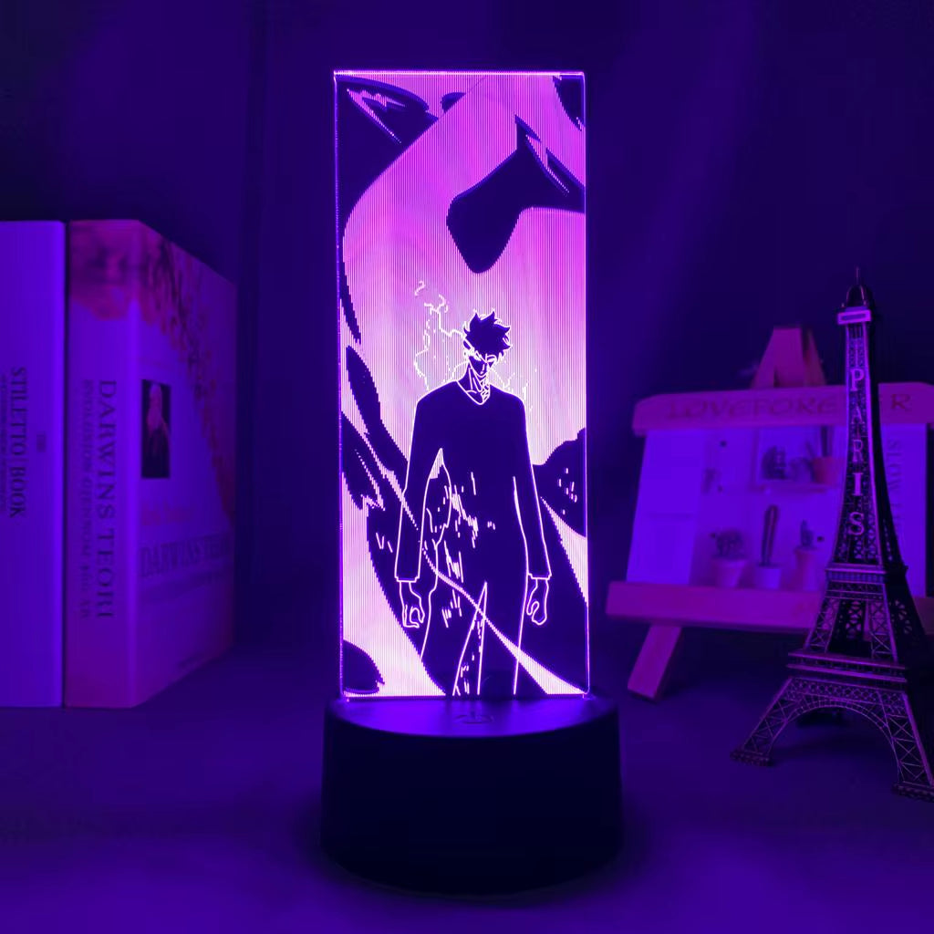 Anime Led Light Solo Leveling Acrylic Glowing Stand Sung Jin Woo Action Figure for Kids Boys Bedroom Decor Manga Gifts all good