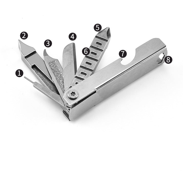 Multi Tool Carabiner Folding Tool Kit, Keychain Multitool, Screwdrivers, Bottle Opener, Phone Holder for Camping, Hiking, Everyday Use-2