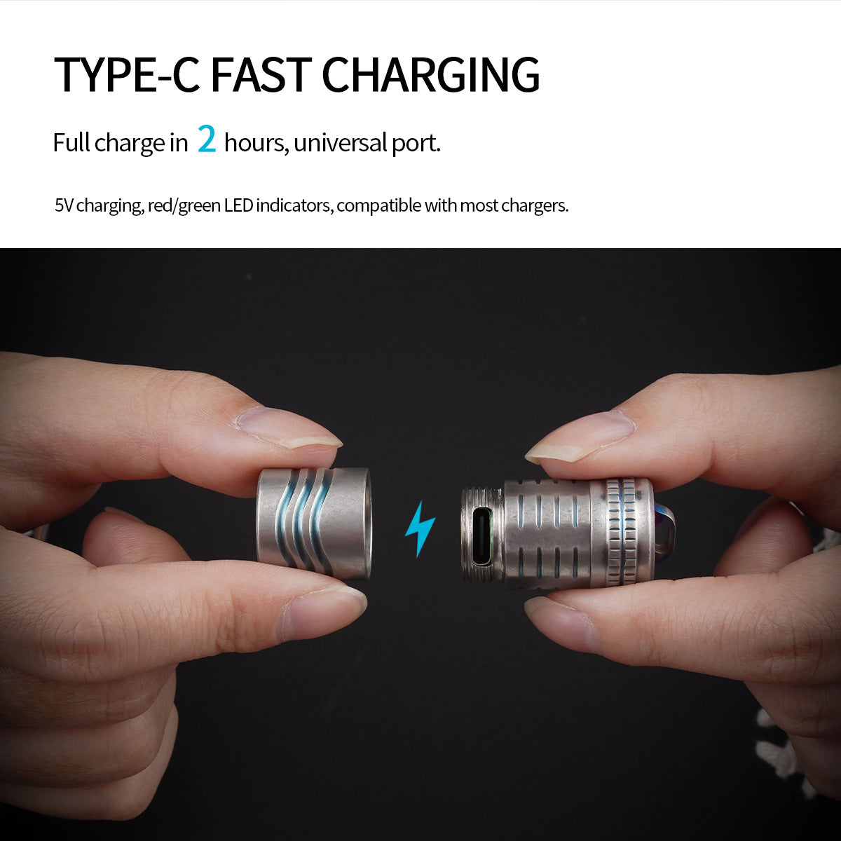 Titanium EDC Keychain Flashlight Pocket mini Torch LED Compact Bright Powerful Flashlights-2