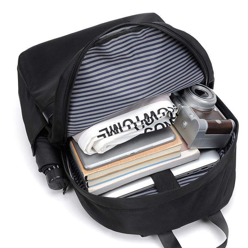 Premium Waterproof High-Density Nylon Backpack for Men & Women | Durable, Fashionable & Lightweight Urban Travel Bag | Black Laptop Backpack for Work, School & Daily Commute | Perfect for Urban Exploration & Minimalist Design Lover-2