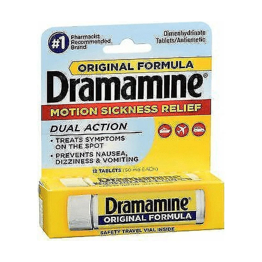 Dual Action Motion Sickness Relief, Orignal Formula, 12 Ct, 5 Pack