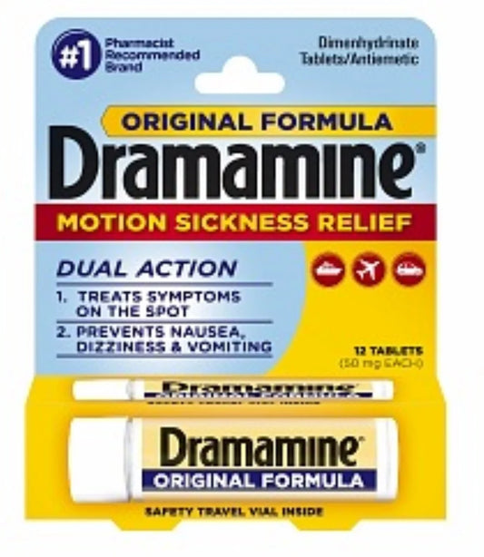 Dual Action Motion Sickness Relief, Orignal Formula, 12 Ct, 5 Pack