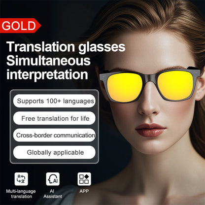 Smart Glasses with AI Translator BT Glasses Hands-Free Music & Calls Outdoor Sports Headphones Waterproof for Men & Woman-3