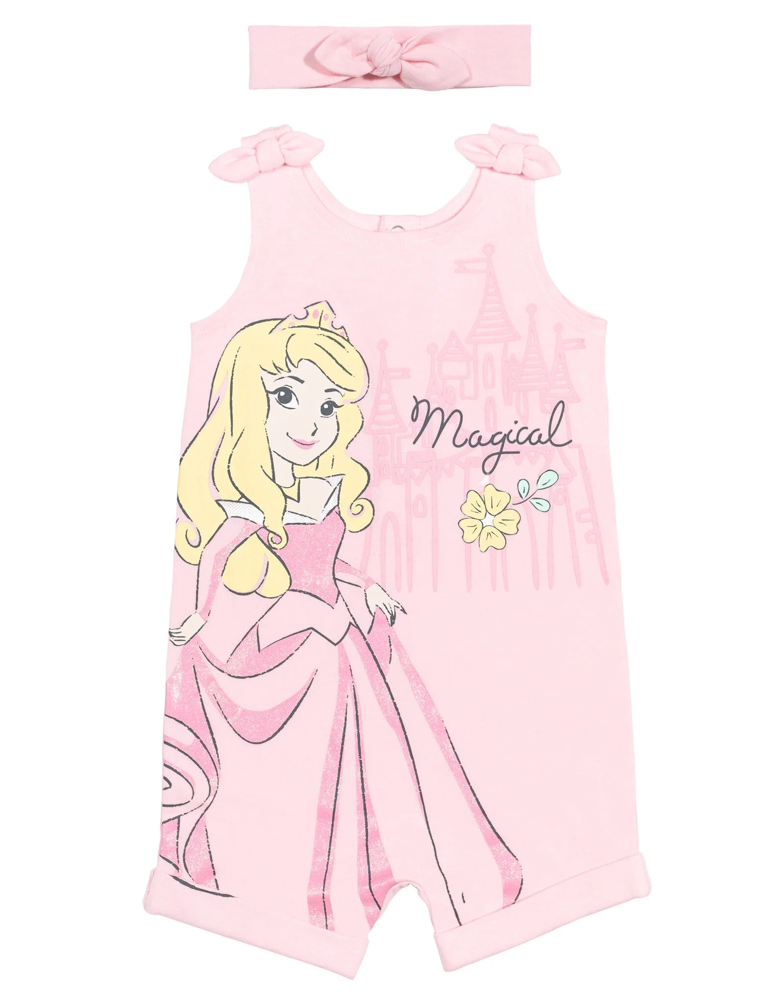 Princess Aurora Newborn Baby Girls Romper and Headband Newborn to Toddler