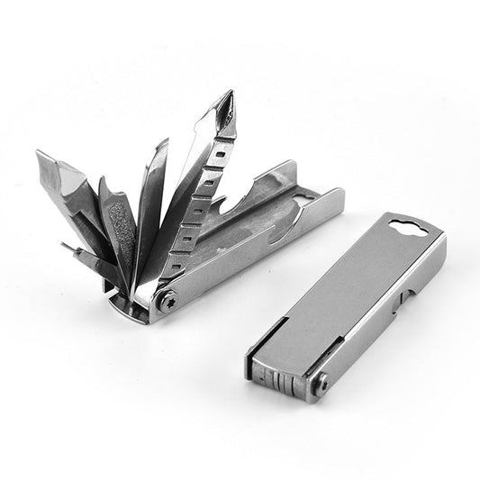Multi Tool Carabiner Folding Tool Kit, Keychain Multitool, Screwdrivers, Bottle Opener, Phone Holder for Camping, Hiking, Everyday Use-0