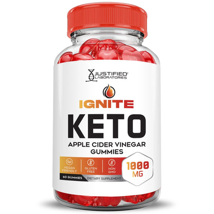 Ignite Keto ACV Gummies 1000MG Dietary Supplement 60 Gummys
