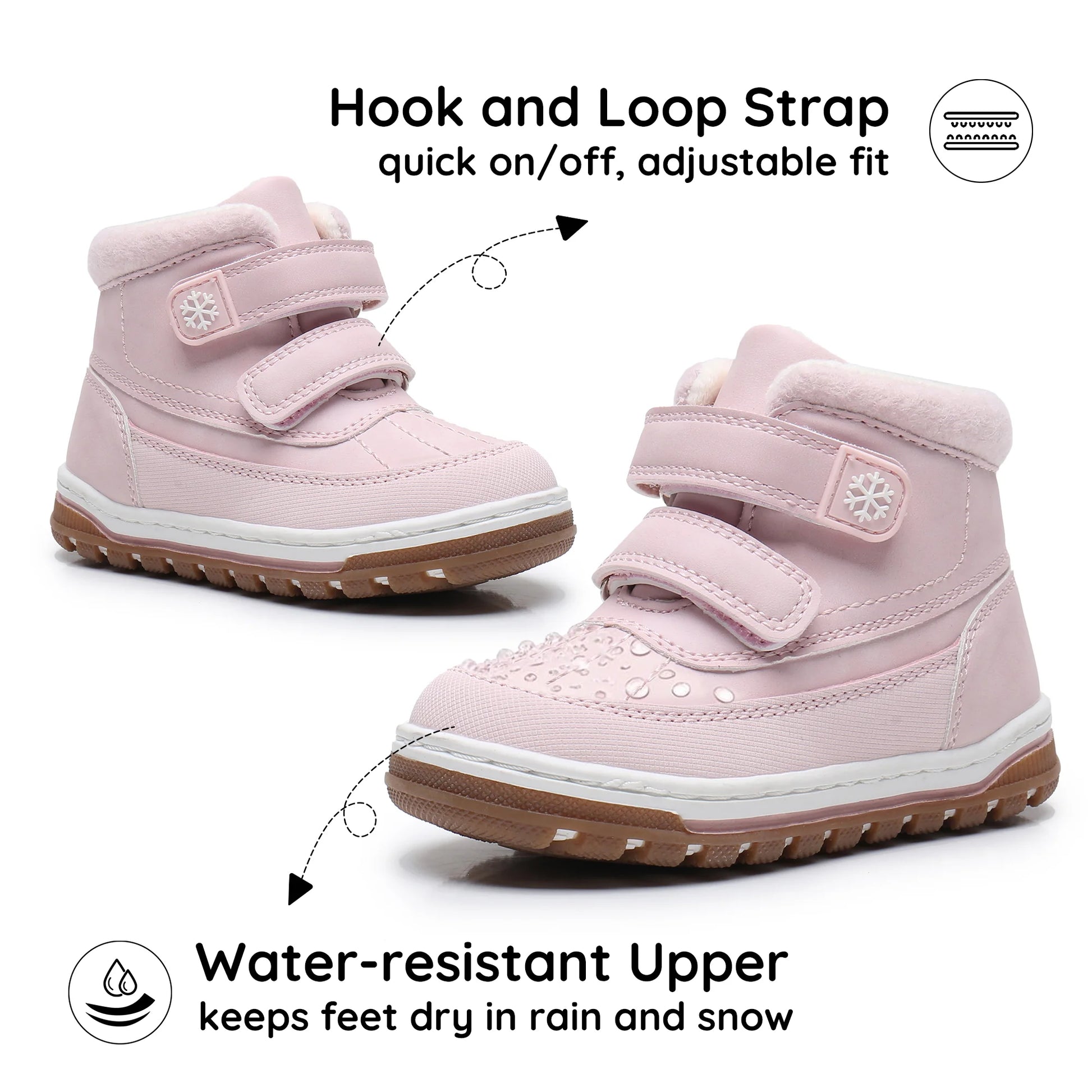 Girls Boots Toddler Girls Fall Winter Boots Outdoor with Hook and Loop (Toddler/Little Kid)