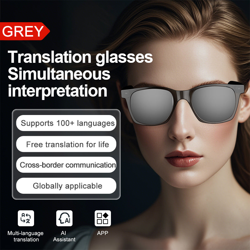 Smart Glasses with AI Translator BT Glasses Hands-Free Music & Calls Outdoor Sports Headphones Waterproof for Men & Woman-2