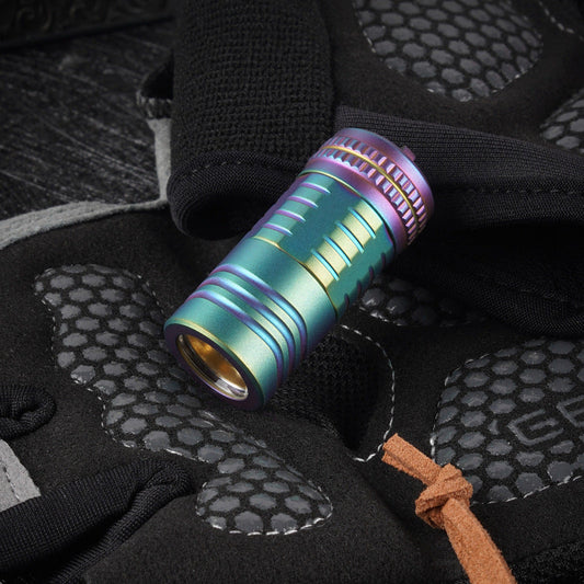 Keychain TItanium Alloy Flashlight EDC  Super Bright Mini led flashligts with Pocket Size-0