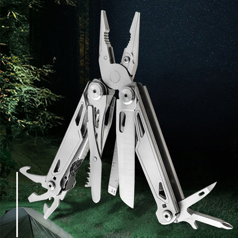 Foldable Multitools with Scissors and Screwdriver Stainless Steel Multi Tool Pliers with Replaceable Wire Cutters and Saw-0