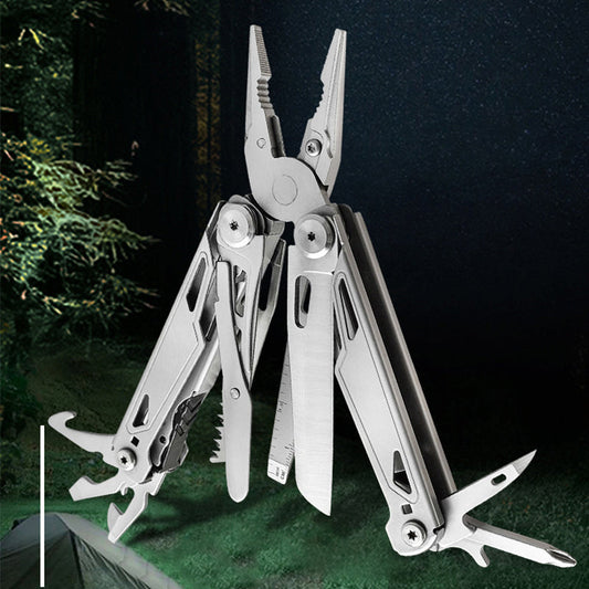 Foldable Multitools with Scissors and Screwdriver Stainless Steel Multi Tool Pliers with Replaceable Wire Cutters and Saw-0