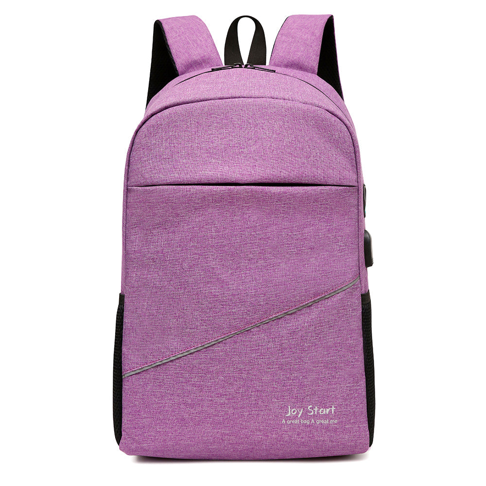 Leisure Computer Backpack Waterproof Nylon 14-inch Laptop Bag Lightweight with Multiple Pockets for Casual Daily Use-1