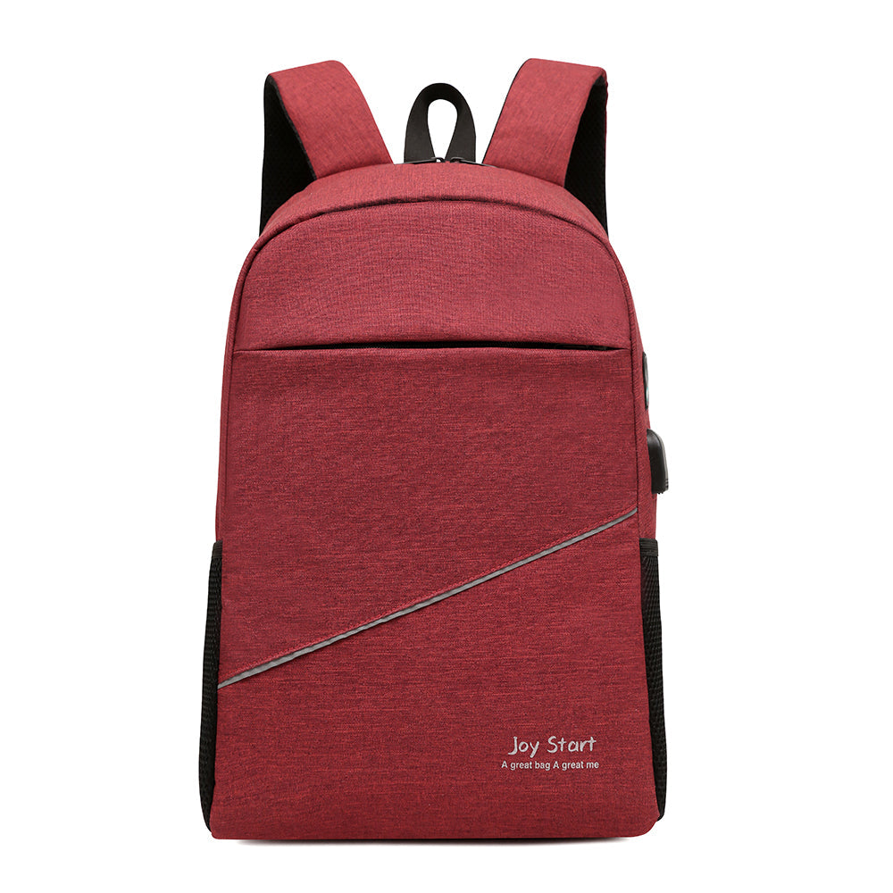 Leisure Computer Backpack Waterproof Nylon 14-inch Laptop Bag Lightweight with Multiple Pockets for Casual Daily Use-3