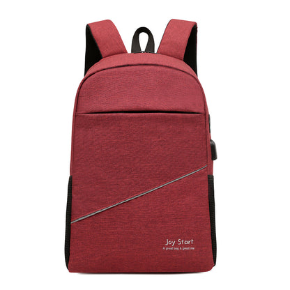 Leisure Computer Backpack Waterproof Nylon 14-inch Laptop Bag Lightweight with Multiple Pockets for Casual Daily Use-3