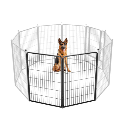 Rollick Dog Playpen for Yard, RV Camping, 45 Inch 2 Panels for Large Dogs│Patented, Black