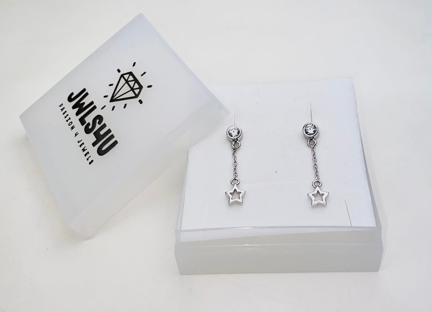 Oorhangers Hart 3D aan Ketting Goudkleur JE008G-2
