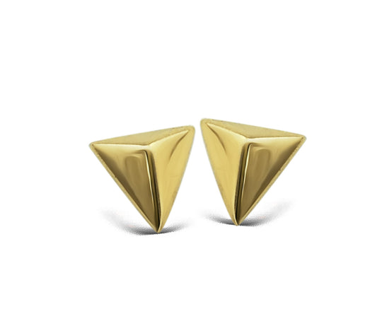 Oorbellen Piramide 3D Goudkleur JE001G
