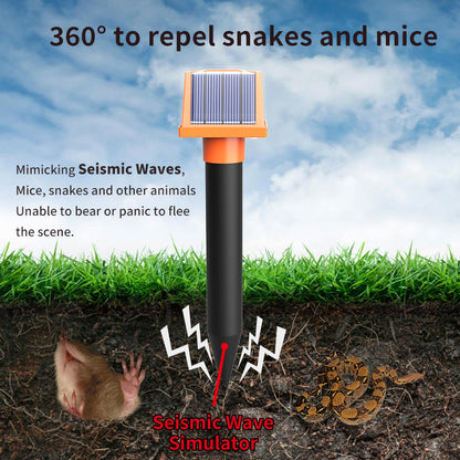 Mole Repellent for lawns Gopher Repellent Ultrasonic Solar Powered Snake Repellent Deterrent Mole Repeller-4