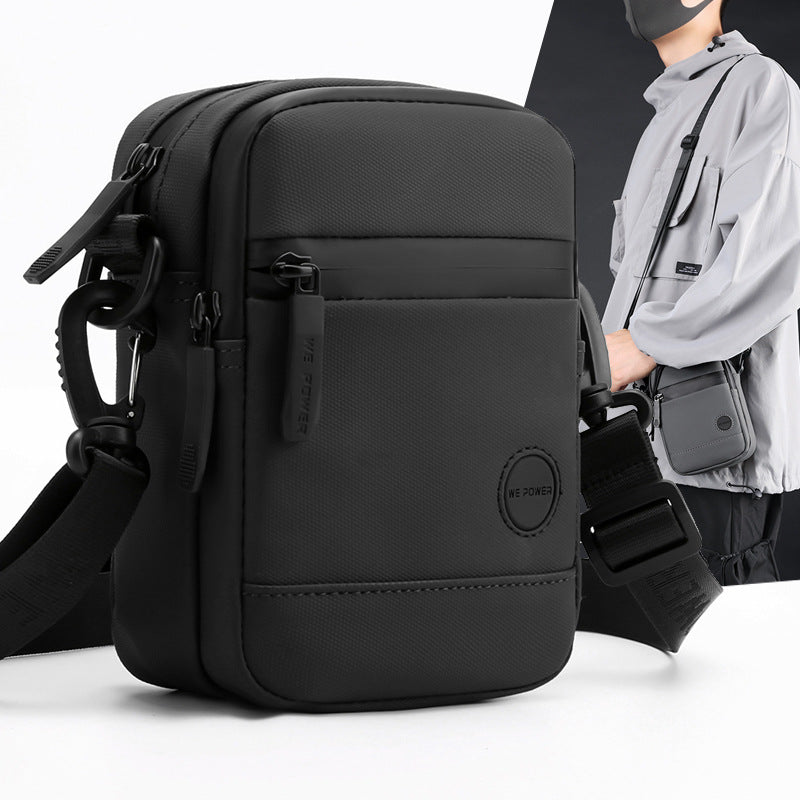 Men's Waterproof Nylon Crossbody Bag - Lightweight & Durable Everyday Travel Bag with Adjustable Strap-0