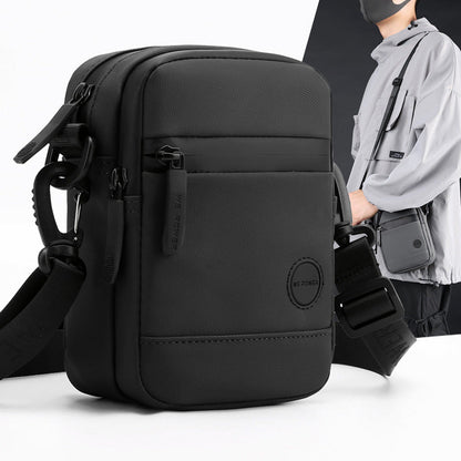 Men's Waterproof Nylon Crossbody Bag - Lightweight & Durable Everyday Travel Bag with Adjustable Strap-0