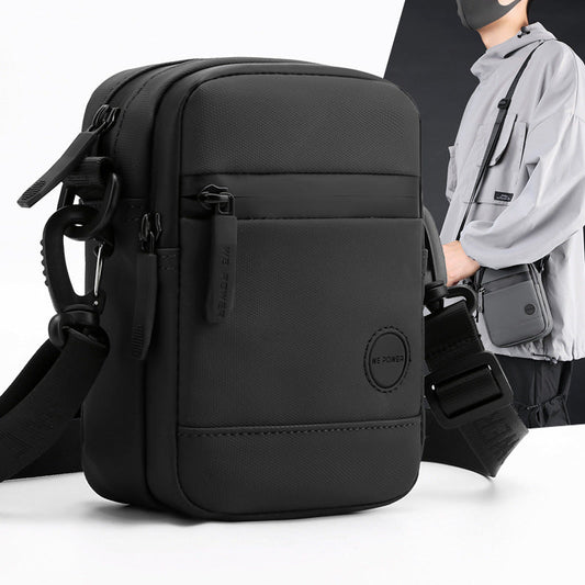 Men's Waterproof Nylon Crossbody Bag - Lightweight & Durable Everyday Travel Bag with Adjustable Strap-0