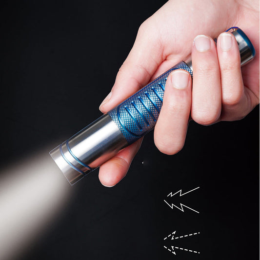 Titanium alloy ultra-bright flashlight with magnetic charging and secure magnetic attachment, designed for rugged durability and versatile hands-free illumination-0